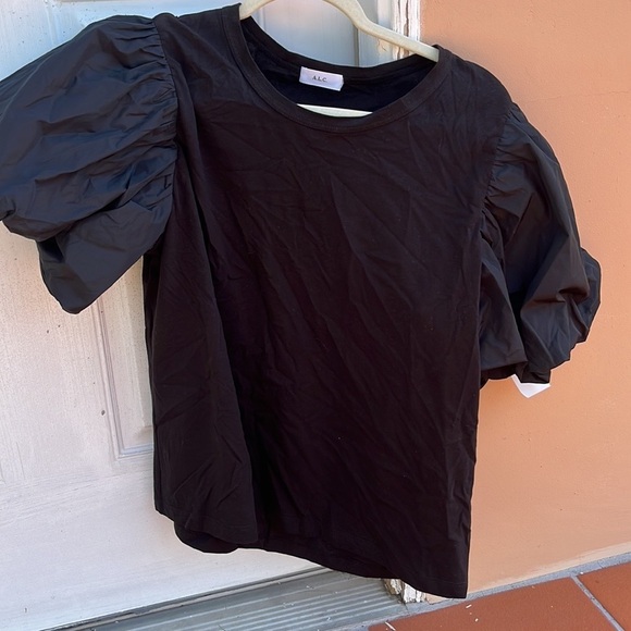 ALC Cassandra Taffeta Puff Sleeve T Shirt - Picture 4 of 5